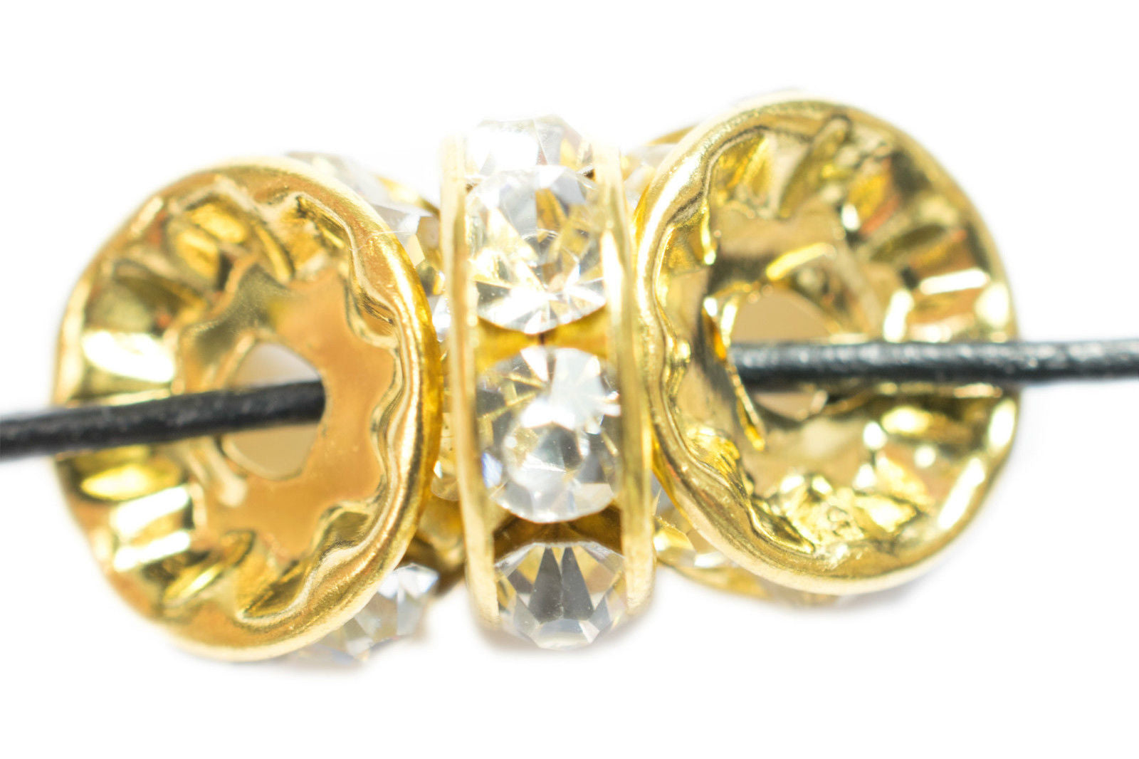 Kristallrondelle mit hochwertigen Strasskristallen Rund in verschiedenen Farben